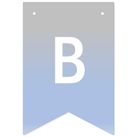 男の赤ちゃんのNagpalのグラデーションで青く、銀製の旗 バンティングフラッグ (第1の旗)