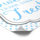 男の赤ちゃんはとても甘いキャンディビュッフェサイン ポスター (角)