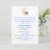 男の赤ちゃんはシャワーの招待状を振りかけます 招待状 (スタンド正面)