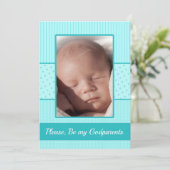 男の赤ちゃんは私のゴッドペアレント招待状 招待状 (スタンド正面)