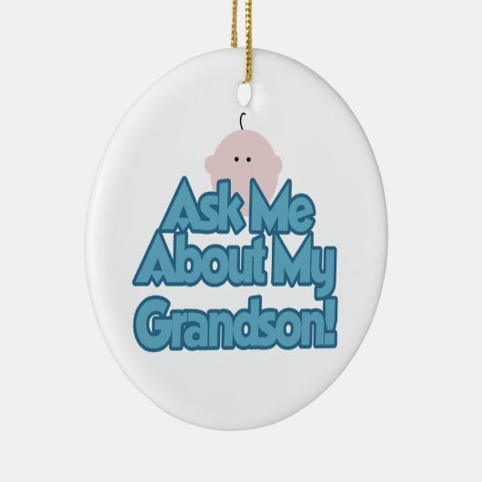 男の赤ちゃんは私の孫のギフトについて尋ねます セラミックオーナメント (右)