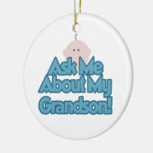 男の赤ちゃんは私の孫のギフトについて尋ねます セラミックオーナメント (左)