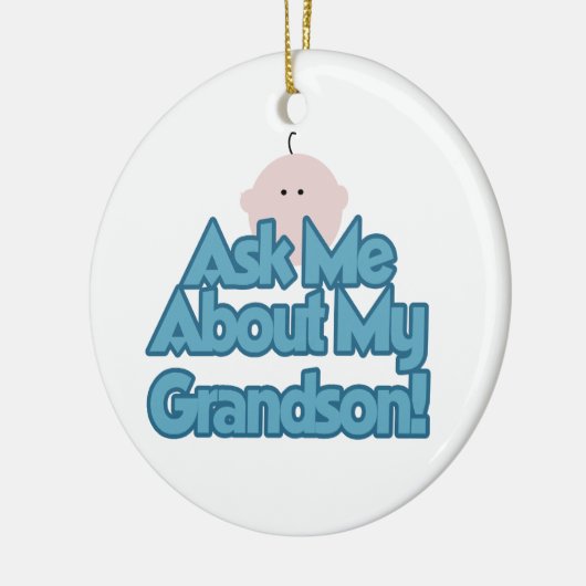 男の赤ちゃんは私の孫のギフトについて尋ねます セラミックオーナメント (左)