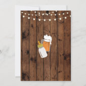 男の赤ちゃんは醸造シャワービールBBQウッド招待状 招待状 (裏面)