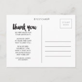 男の赤ちゃんは3つの写真フレームの郵便はがき感謝していしています 案内ポストカード (裏面)