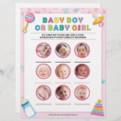 男の赤ちゃんまたはベビーガール[ベビーの基本ピンク] レターヘッド (正面/裏面)