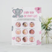 男の赤ちゃんまたはベビーガール[ベビーゾウ[ピンク] レターヘッド (スタンド正面)