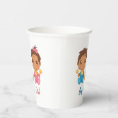 男の赤ちゃんまたは女の子の性別がパーティー紙カップを表示 紙コップ (右)