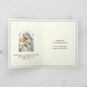 男の赤ちゃんまたは女の子宗教カトリックありがとう カード (内部)