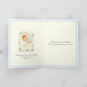 男の赤ちゃんまたは女の子宗教カトリックありがとう カード (内部)