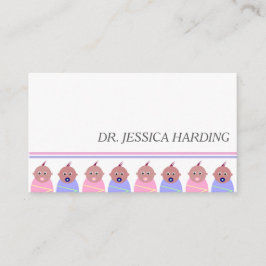 男の赤ちゃんまたは女の赤ちゃんの小児科医の名刺 名刺