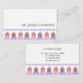 男の赤ちゃんまたは女の赤ちゃんの小児科医の名刺 名刺 (正面/裏面)