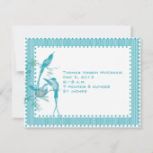 男の赤ちゃんアクアヴィンテージバード写真発表 案内状 (裏面)