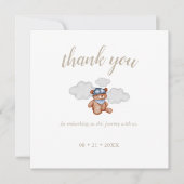 男の赤ちゃんアドベンチャーベビーシャワーサンキューカード サンキューカード (正面)