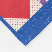 男の赤ちゃんアルファベットキルトデザイン フリースブランケット (角)