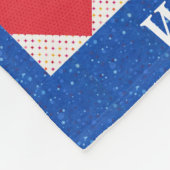 男の赤ちゃんアルファベットキルトデザイン フリースブランケット (角)