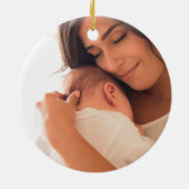 男の赤ちゃんアンダーザシー誕生統計キープサケ セラミックオーナメント (裏面)