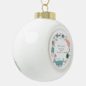 男の赤ちゃんアンダーザシー誕生統計キープサケ セラミックボールオーナメント (左)