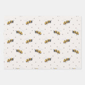 男の赤ちゃんイエローと黒のミツバチ ラッピングペーパーシート (正面2)