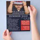 男の赤ちゃんインハット、児童服店 チラシ (手)