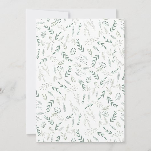 男の赤ちゃんウッドランドバーチャルベビーシャワー招待状 招待状 (裏面)