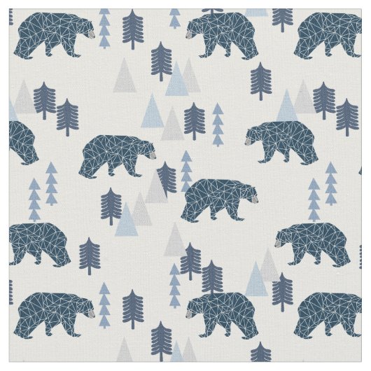 男の赤ちゃんウードランドベア ファブリック (クローズアップ)