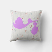 男の赤ちゃんエレガントまたは女の子スクラップブックのフォトフレーム クッション (裏面)