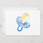 男の赤ちゃんエレファントキュートベビーシャワー 招待状 (裏面)