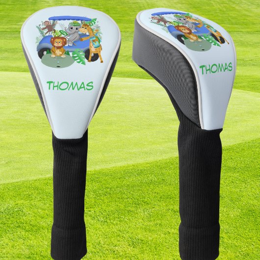 男の赤ちゃんエレファント&モンキーゴルフ ゴルフヘッドカバー