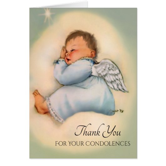 男の赤ちゃんエンジェルお悔やみ (正面)