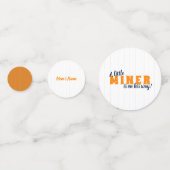 男の赤ちゃんオレンジロンドンキーベビーシャワー コンフェッティ (正面)