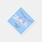 男の赤ちゃんオン物干 スタンダードカクテルナプキン (角)