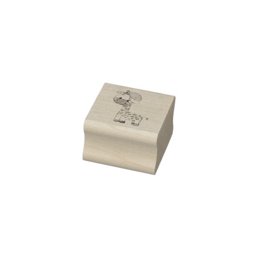 男の赤ちゃんカスタムキリンのゴム印 ラバースタンプ (スタンプ)