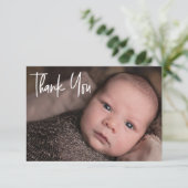 男の赤ちゃんカスタムシャワーサンキュー誕生 サンキューカード (スタンド正面)