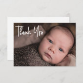 男の赤ちゃんカスタムシャワーサンキュー誕生 サンキューカード (正面/裏面)