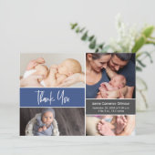 男の赤ちゃんカスタムブルー誕生ベビーシャワー 案内状 (スタンド正面)