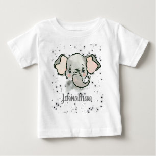 男の赤ちゃんカスタム名リトルカワイゾウ ベビーTシャツ