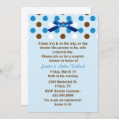男の赤ちゃんカップルズベビーシャワー招待状 招待状 (正面/裏面)