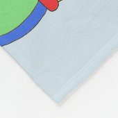 男の赤ちゃんカラフルトレーニングと名前の月次マイルストーン フリースブランケット (角)