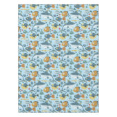 男の赤ちゃんカラフルバースデーパーティードコーシーシャーク テーブルクロス (正面)