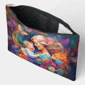 男の赤ちゃんカラフル絵を描母 アクセサリーポーチ (見開き)