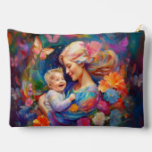 男の赤ちゃんカラフル絵を描母 アクセサリーポーチ (裏面)