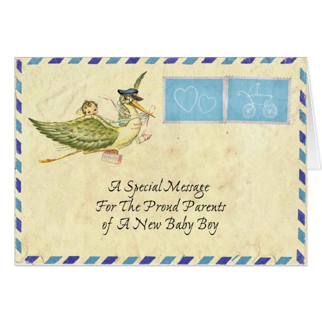 男の赤ちゃんカード (正面横)