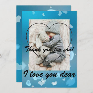 男の赤ちゃんカード 招待状