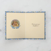 男の赤ちゃんガーディアンジェルスバプティスマルサンキュー カード (内部)