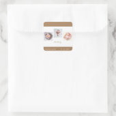 男の赤ちゃんガールキュートネーム誕生 スクエアシール (バッグ)