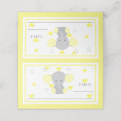 男の赤ちゃんガールシャワーイエローエレファントテーブル プレイスカード (外部開封)