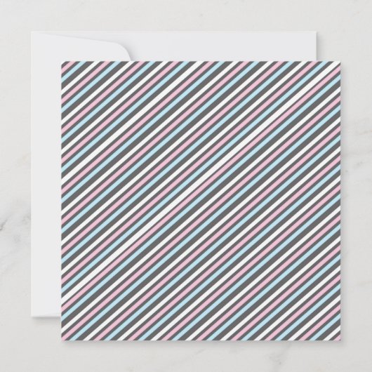 男の赤ちゃんガールジェンダーリビールシャワー招待状 招待状 (裏面)