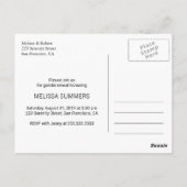 男の赤ちゃんガールジェンダーリビール招待状はがき ポストカード (裏面)