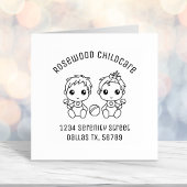 男の赤ちゃんガールチルドケアデイサービス住所3 セルフインキングスタンプ